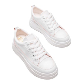 Kelsi chunky white sneakers 1