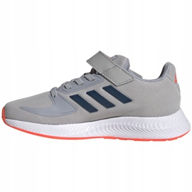 Gray Adidas Runfalcon 2.0 children's shoes FZ0115 orange grey 1