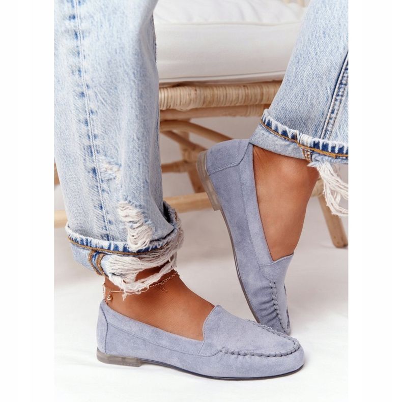 Suede Loafers Sergio Leone MK722 Blue 1