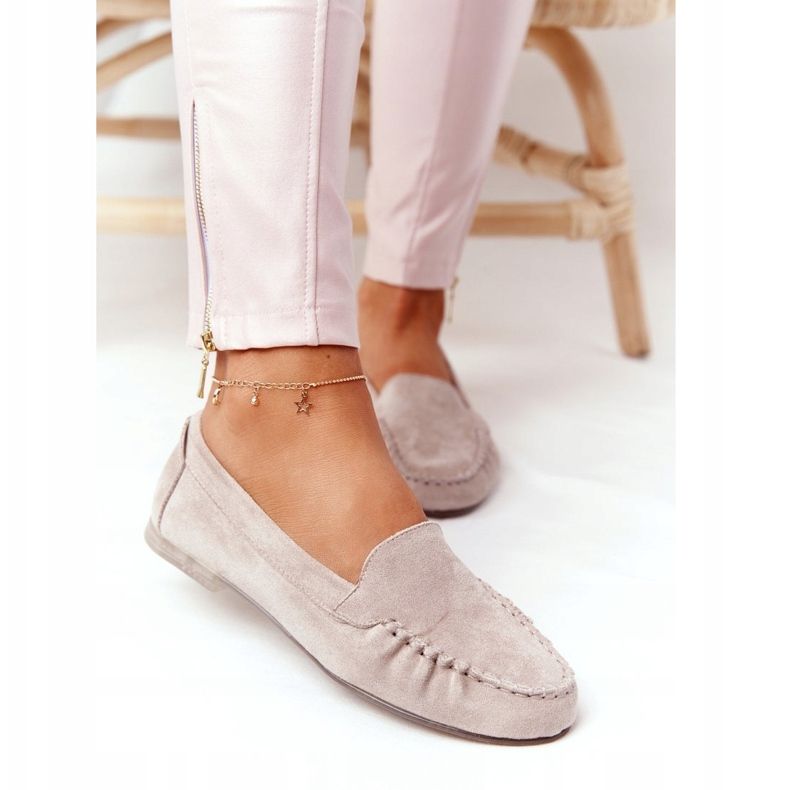 Suede Loafers Sergio Leone MK722 Beige 2