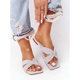 PS1 Women's Velor Slippers Gray Vanilla Sky grey 1