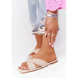 PS1 Women's Velor Slippers Beige Vanilla Sky 2