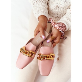 Pink Call On Me Slippers With Uppers And Chain 1