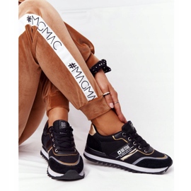 Women's sports shoes Memory Foam Big Star HH274272 Black golden 2