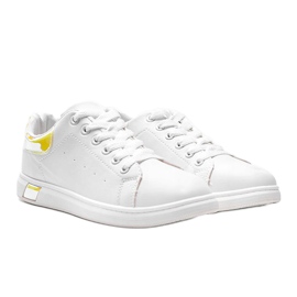Mackayla white holographic trainers 1