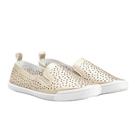 Maegan golden openwork sneakers 1