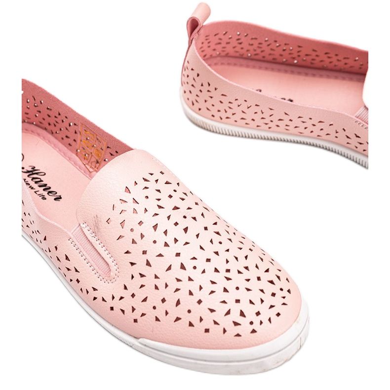 Maegan pink openwork sneakers 2