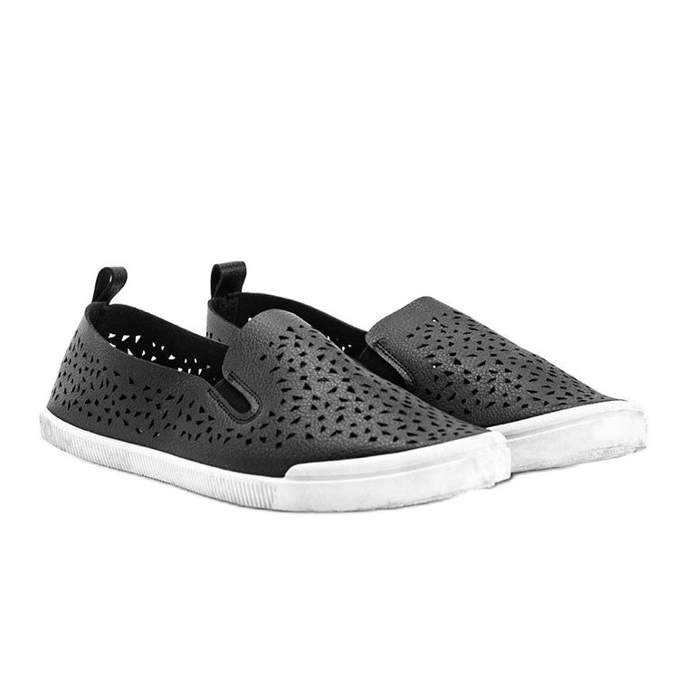Black Maegan openwork sneakers 1
