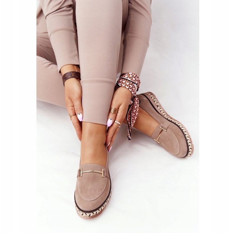 Loafers On The Laura Messi 2284 Beige Platform 1