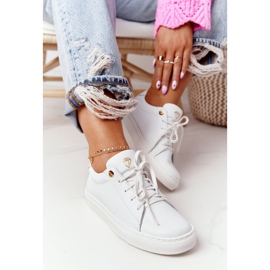 Women's Leather Sneakers White Nicole 2640 1