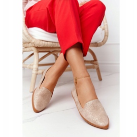 Women's Loafers Sergio Leone MK700 Suede Beige golden 2 Women's Loafers Sergio Leone MK700 Suede Beige golden 2