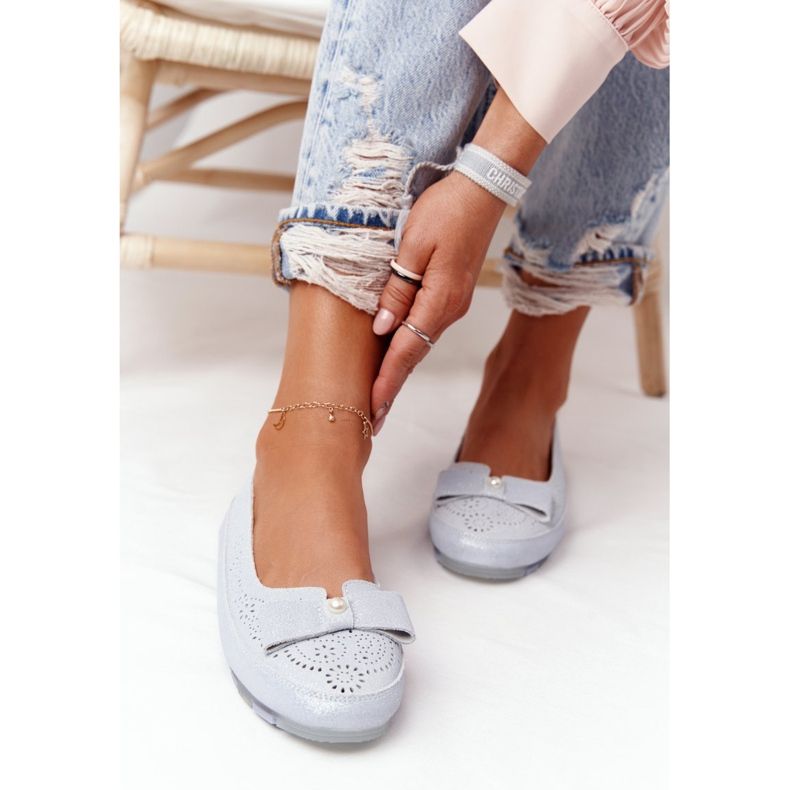 Rio Flore Leather Eco-Friendly Blue Ballerinas 1 Rio Flore Leather Eco-Friendly Blue Ballerinas 1