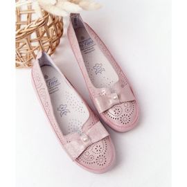 Rio Flore Leather Eco-Friendly Ballerinas Pink 1