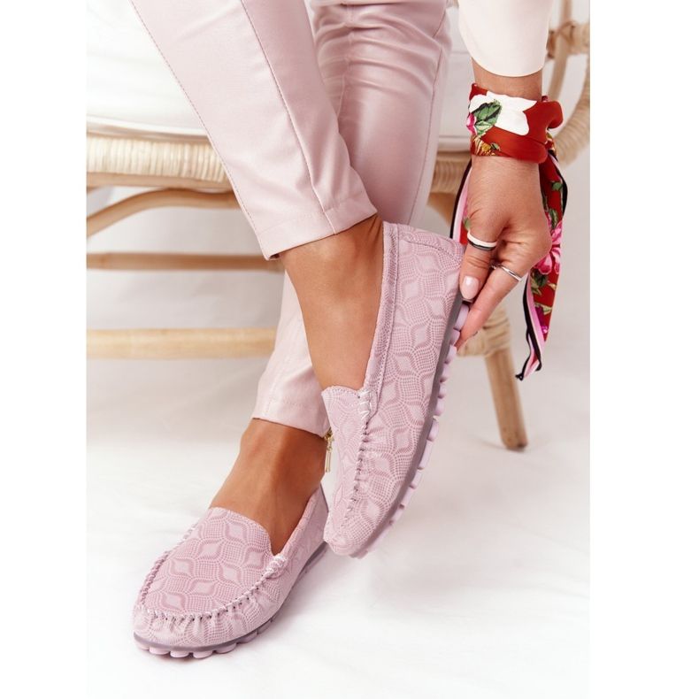Rio Flore Eco-Friendly Leather Loafers Pink 1