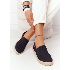 Black Espadrilles On A Braided Sole Big Star DD274017 1