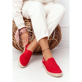 Red Espadrilles On A Braided Sole Big Star DD274018 1