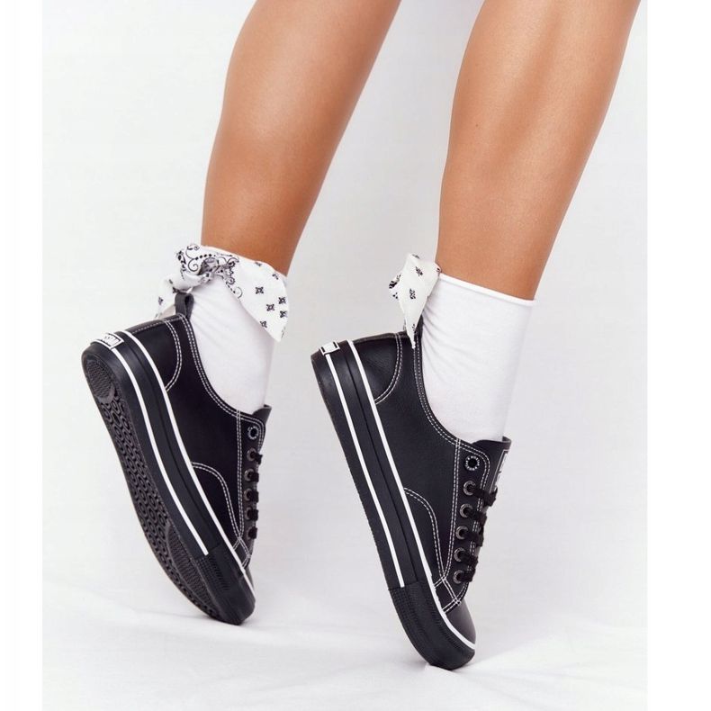 Women's Leather Sneakers Big Star HH274145 Black 1 Women's Leather Sneakers Big Star HH274145 Black 1