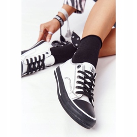 Women's Leather Sneakers Big Star HH274147 White and Black 2