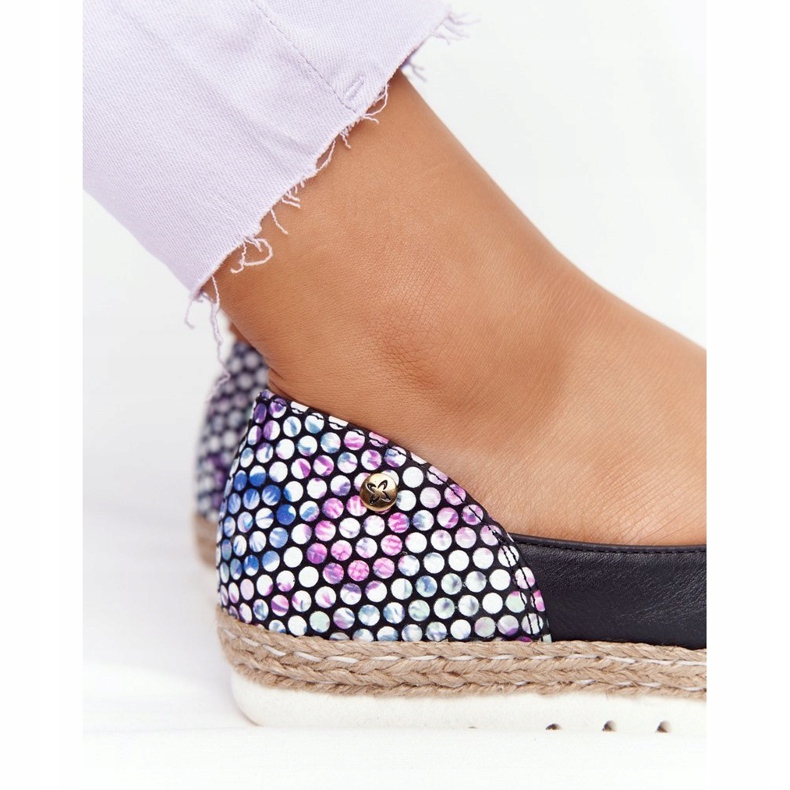Maciejka 05056-01 Black Leather Ballerinas multicolored 1
