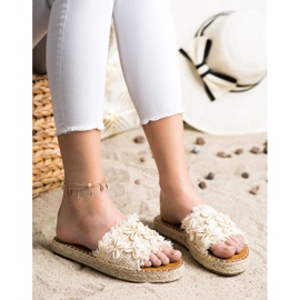 Seastar Espadrilles, Braided Flip Flops With Shells beige 2
