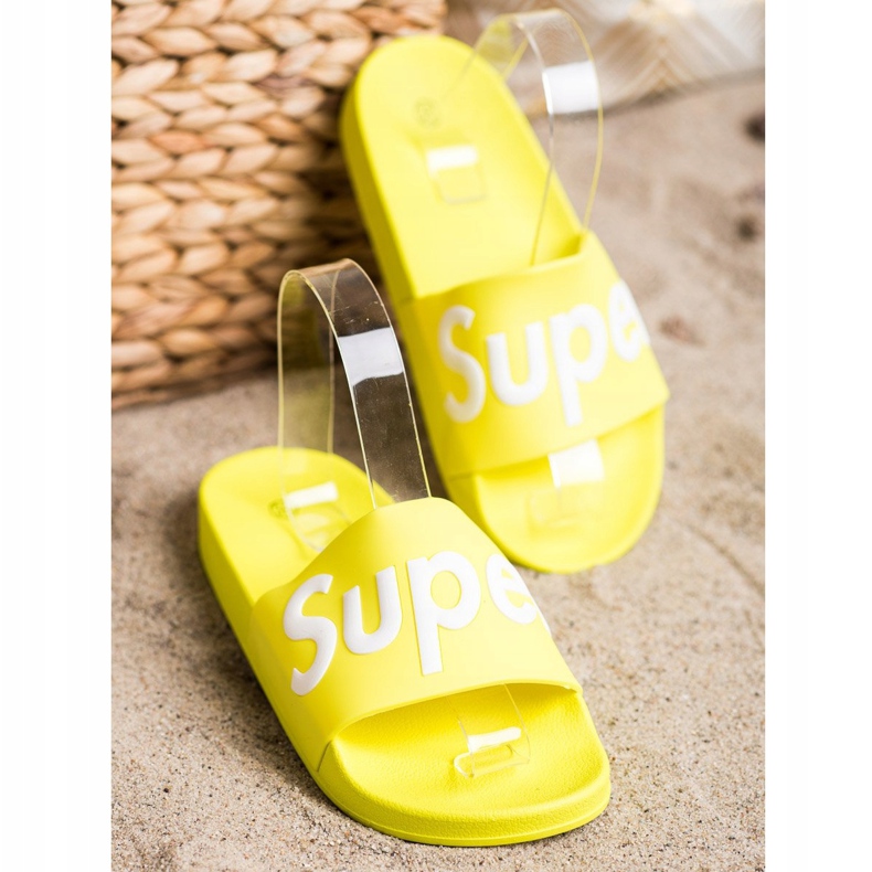 Seastar Super Rubber Slippers green yellow 1