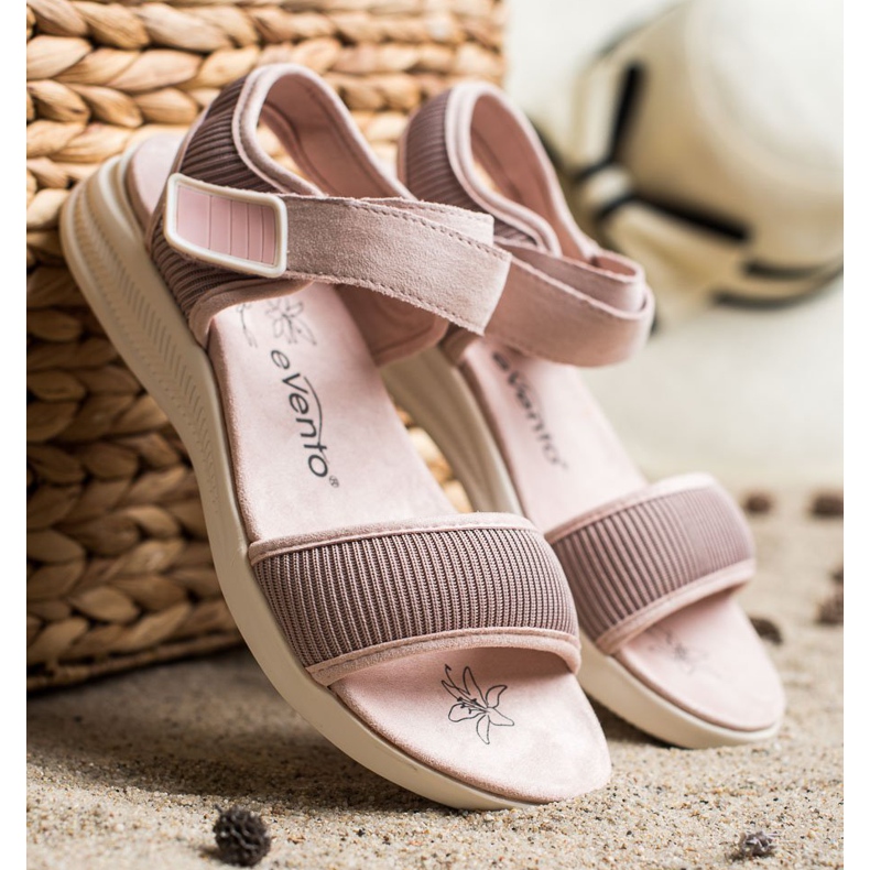 Evento Comfortable Sandals With Velcro 20SD88-2022 pink 1