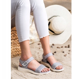 Evento Comfortable Sandals With Velcro 20SD88-2022 grey 1