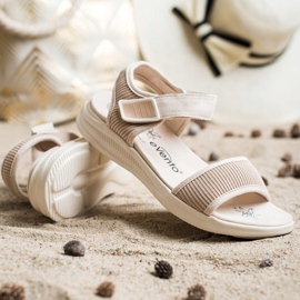 Comfortable Velcro Sandals Evento 20SD88-2022 beige 1 Comfortable Velcro Sandals Evento 20SD88-2022 beige 1