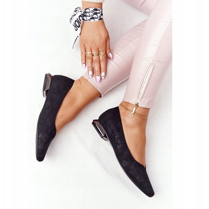 Ballerinas On Silver Heel Vinceza 21-10601 Black multicolored 1 Ballerinas On Silver Heel Vinceza 21-10601 Black multicolored 1