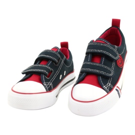 American Children's American Club LH62 Navy Blue Sneakers red 1