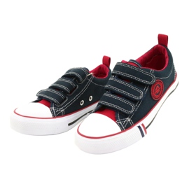 Children's Velcro Sneakers American Club LH61 Navy blue 1