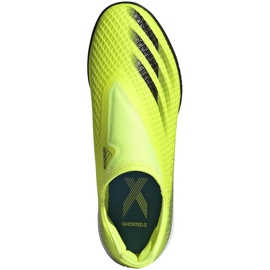 Adidas X Ghosted.3 Ll Tf Junior football boots yellow-black FW6982 1