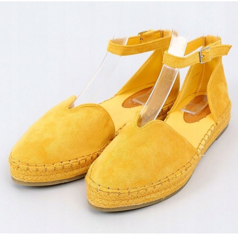 Women's espadrilles with a cut in honey 1219 Yellow 1