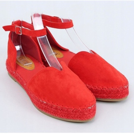 Espadrilles for women with a cut red 1219 Red 1