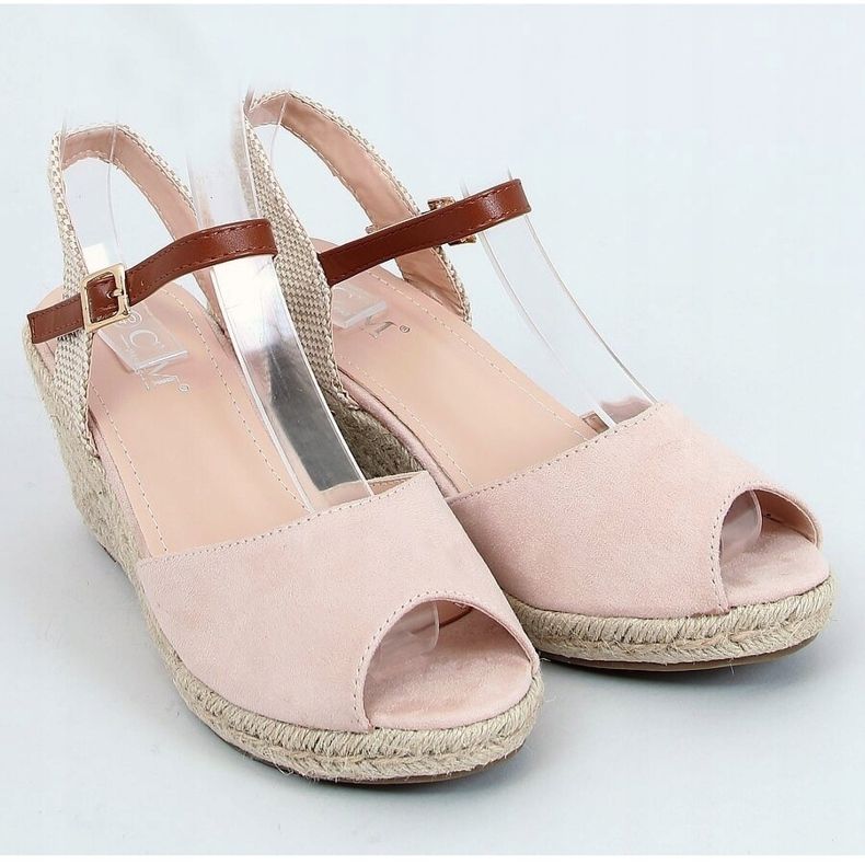 Open toe espadrilles beige 77-207 Nude brown 1