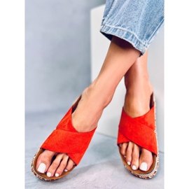 Orange cork slippers LS016 Orange 1