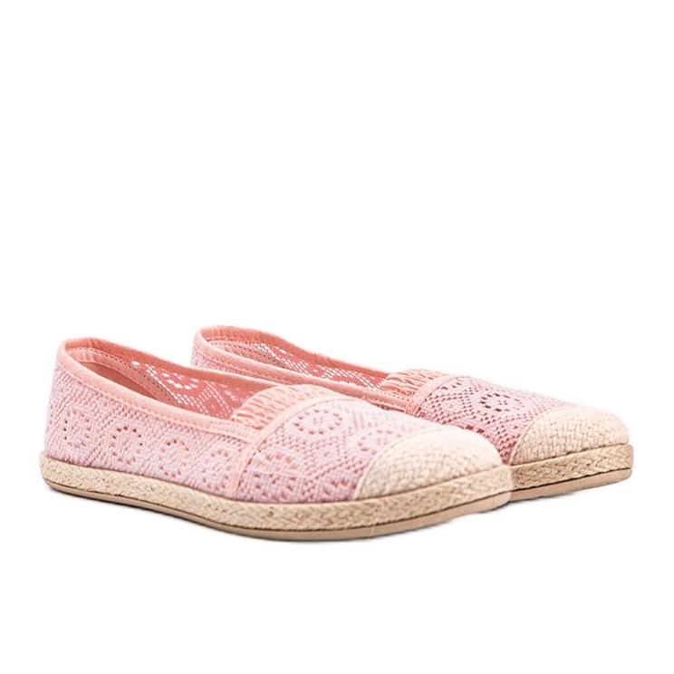 Laney pink fabric espadrilles 1