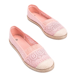 Laney pink fabric espadrilles 2