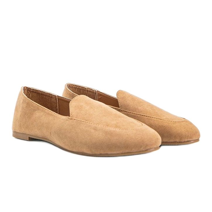 Devyn eco-suede beige loafers 1