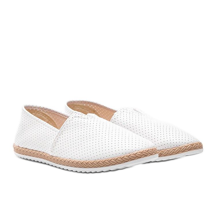 Jaylene white openwork loafers 1