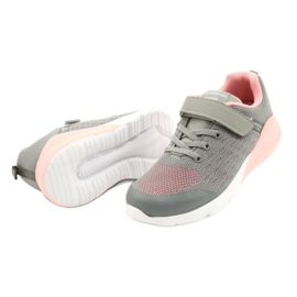 American Club Girls' Sport shoes with Velcro RL11 Gray-Pink grey 2 American Club Girls' Sport shoes with Velcro RL11 Gray-Pink grey 2