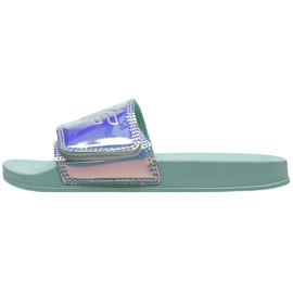 Slippers for girls 4F turquoise HJL21 JKLD003 35S blue 2 Slippers for girls 4F turquoise HJL21 JKLD003 35S blue 2