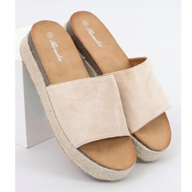 Beige espadrilles slippers 10-215 Beige 1
