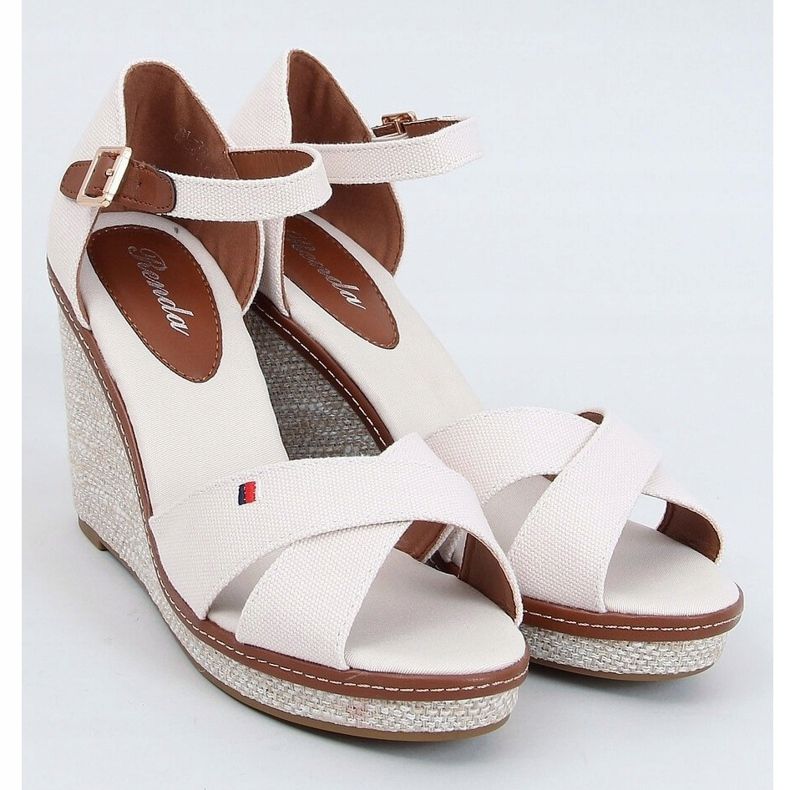 Sandals on a beige wedge BL-70 Beige 1