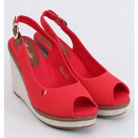 Red wedge sandals BL-71 Red 1