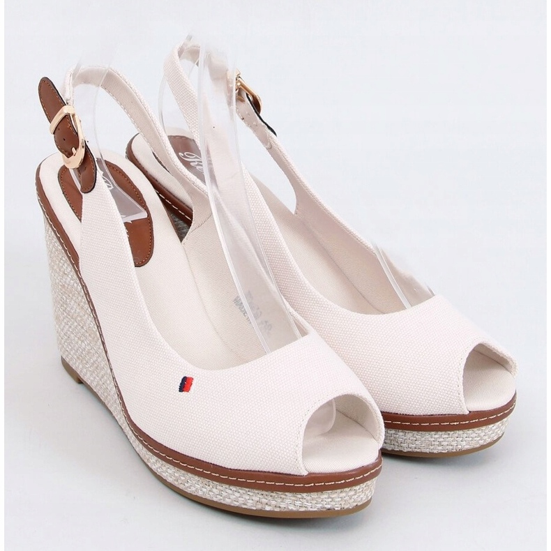 Sandals on a beige wedge BL-71 Beige 1