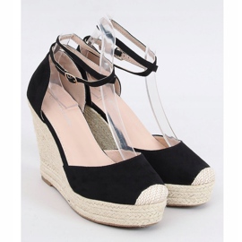 Black Espadrilles on a wedge heel 3010 Black 1