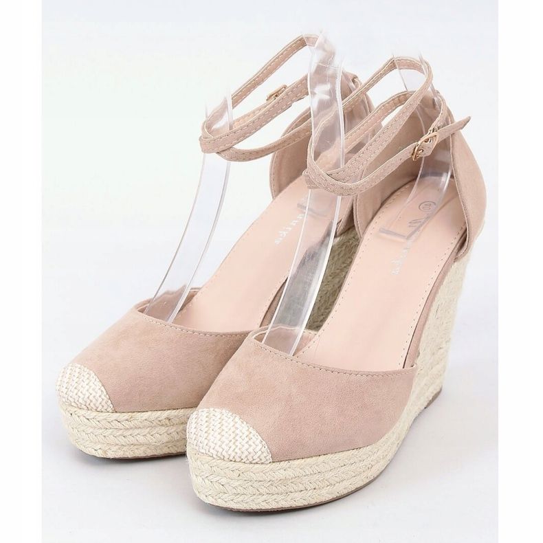 Espadrilles on a beige wedge 3010 Beige 1