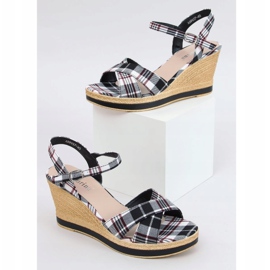 Black Checked black sandals A89937 Black 1
