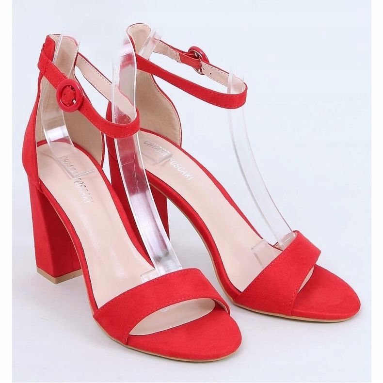 Red high-heeled sandals A12-06 Red 1